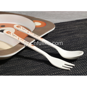 Οικολογικό 5-τεμαχίων Bamboo Kids Dinner Set